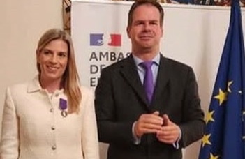 Emese Egedi-Kovács received an award from France