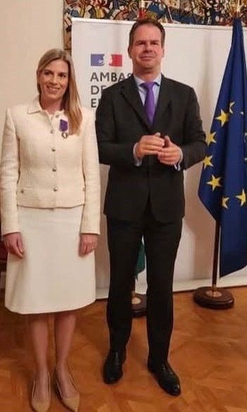 Emese Egedi-Kovács received an award from France