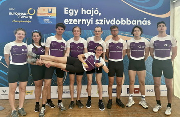 Az ELTE evezősei az egyetemi regattán